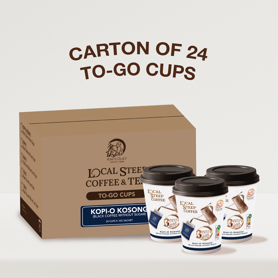 Kim's Duet Kopi-O Kosong To Go Cup 10g x (24pk)
