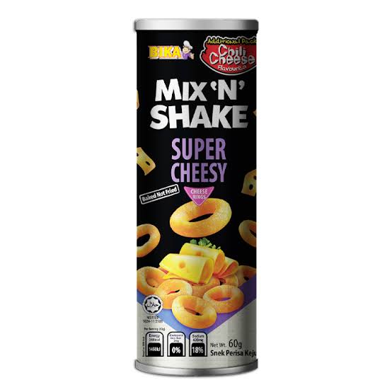 Bika Mix 'N' Shake Cheese Rings (Super Cheesy) 60g x 12