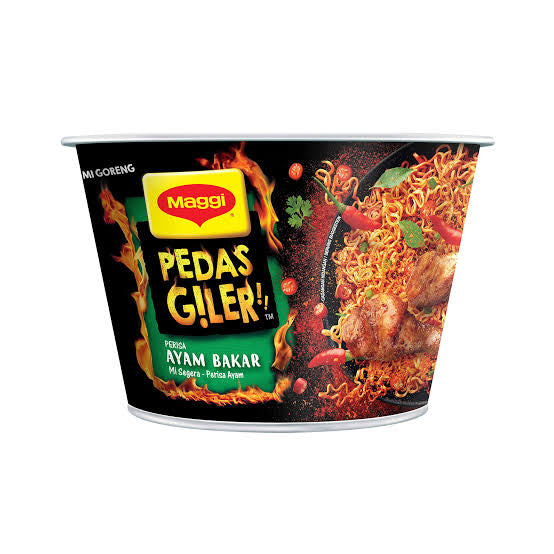 Maggi Pedas Giler Ayam Bakar 92g x 12