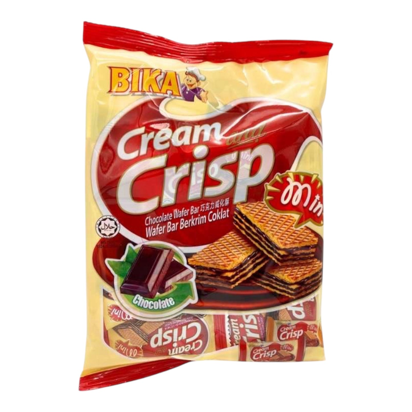 Bika Mini Crisp Chocolate Wafer Bar (CREAM) 90g x 24