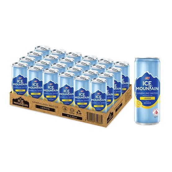 F&N Ice Mountain Sparkling Lemon 325mL x 24