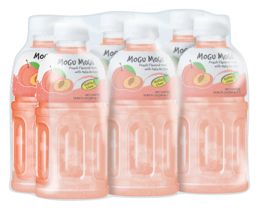 Mogu Mogu Nata De Coco Peach 320ML 6pk