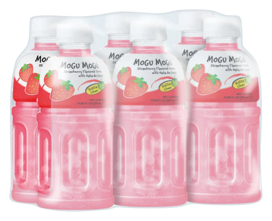 Mogu Mogu Nata De Coco Strawberry 320ML 6pk