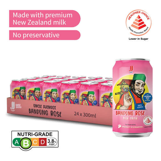 Jia Jia Bandung Rose Milk 300mL x 24