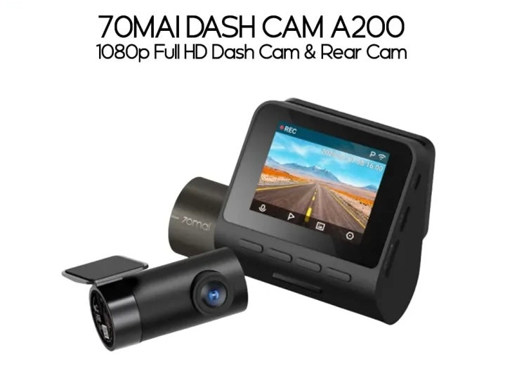 70mai A200 HDR Dashcam Set (F+R)