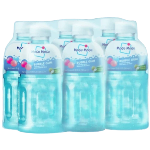 Mogu Mogu Nata De Coco Drink Bubble Gum 6pk