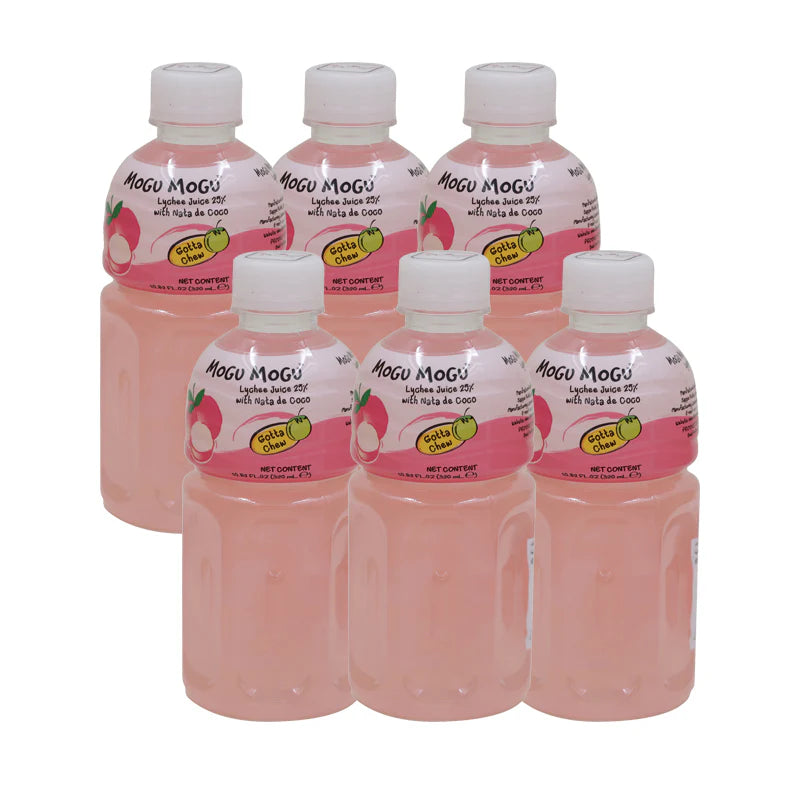 Mogu Mogu Lychee Nata De Coco 320ML 6pk