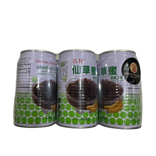 Famous House Grass Jelly Drink Banana 6pk