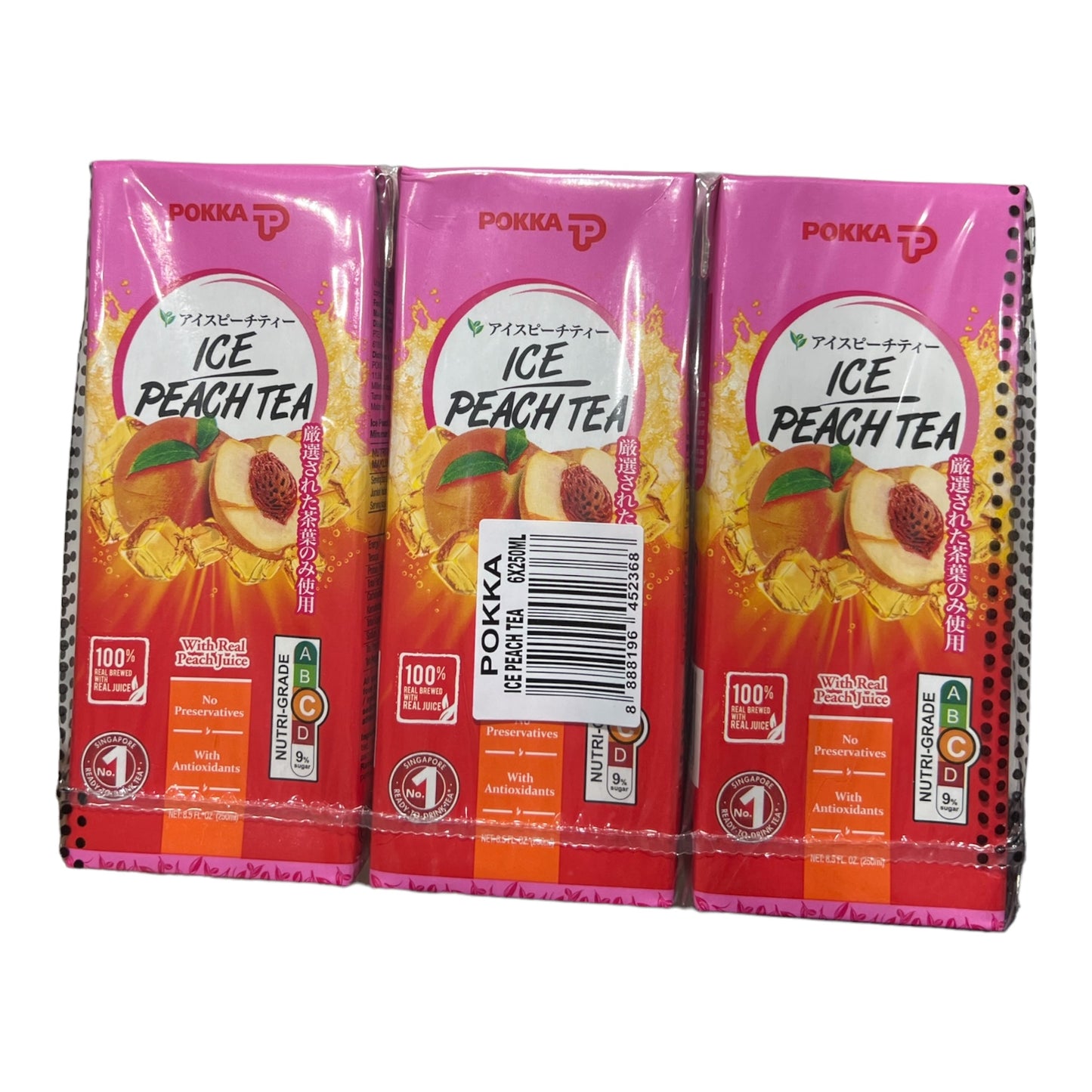 Pokka Ice Peach Tea 250ML 6pk