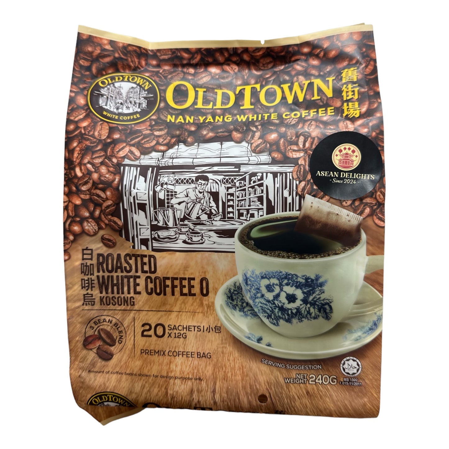 Old Town Nan Yang Roasted White Coffee O (Kosong) 240G