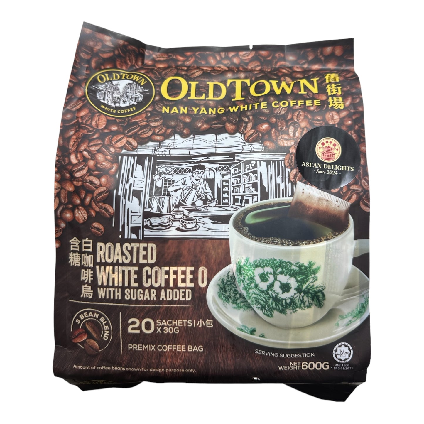 Old Town Nan Yang Roasted White Coffee O (W/Sugar) 600G