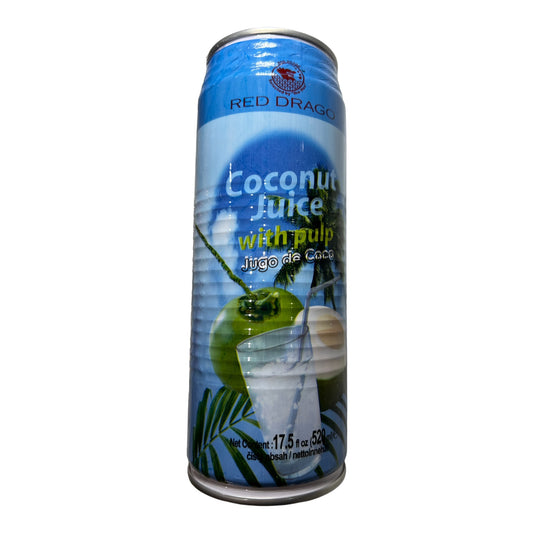 Red Drago Coconut Juice W/Meat Can 520ML